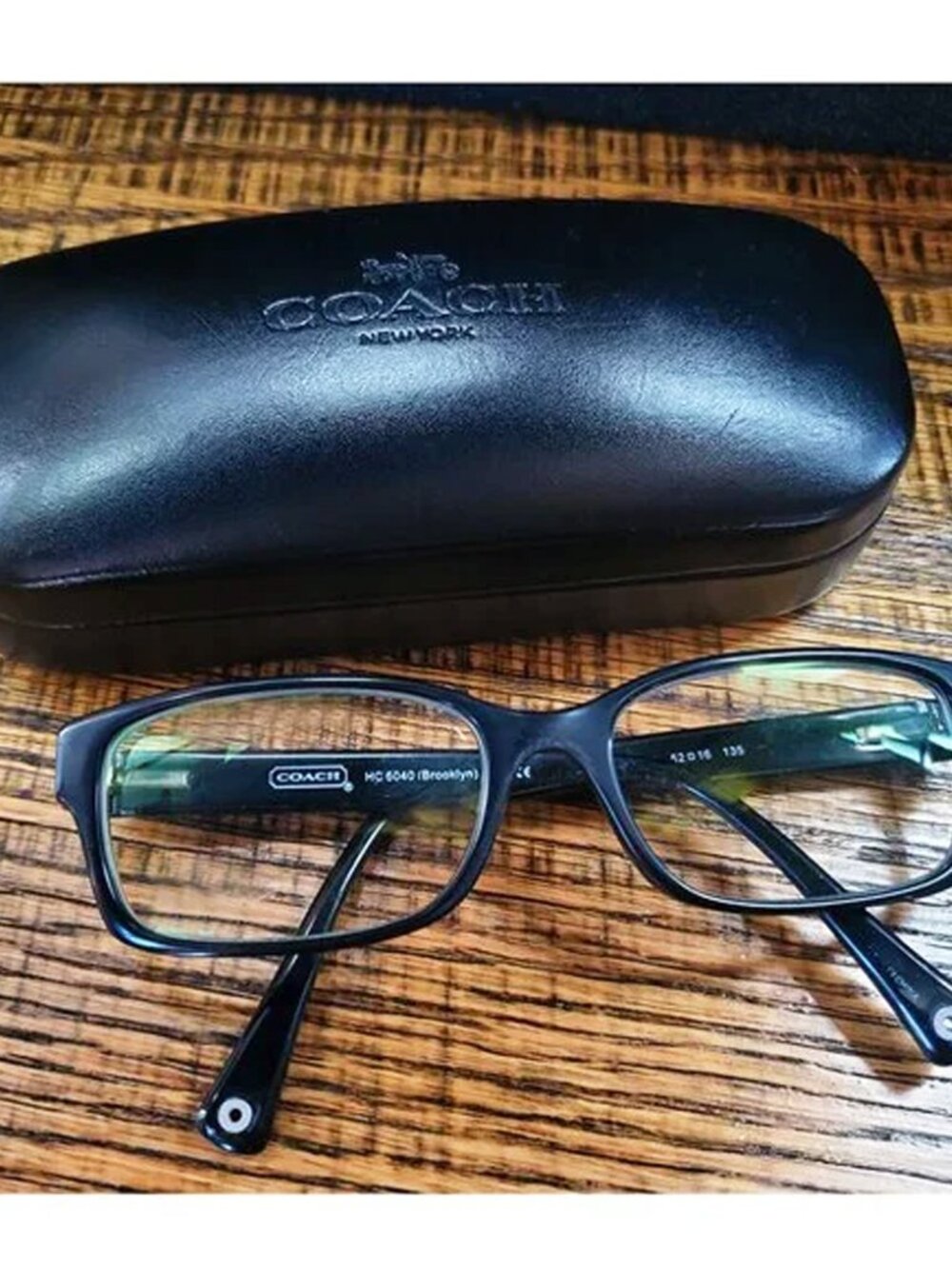 Coach Optical Y2K Brooklyn Rectangular Square Eyeglasses 5002 HC 6040 in Black